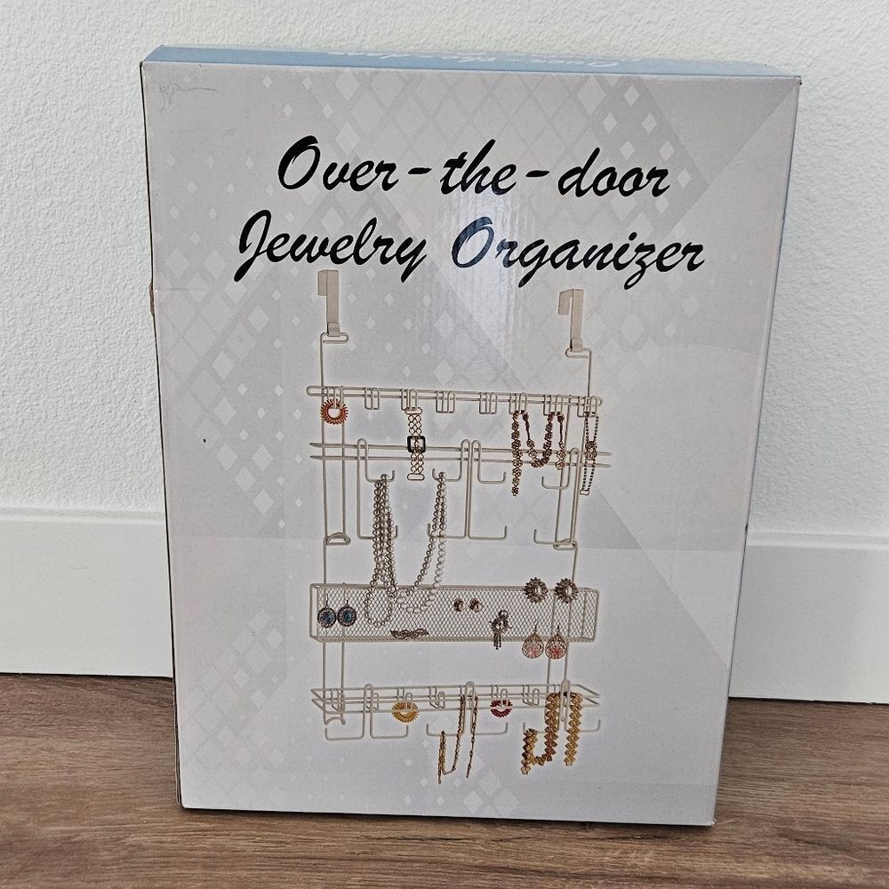 Over-the-Door Jewelry Organizer in White